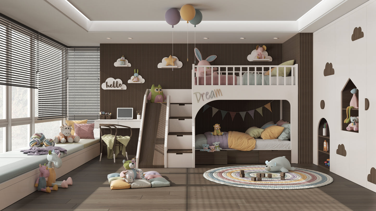 Minimalist Bunk Bed With Slide