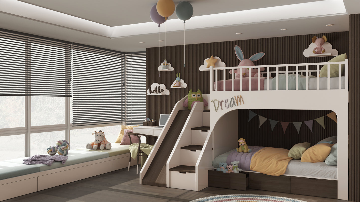Minimalist Bunk Bed With Slide