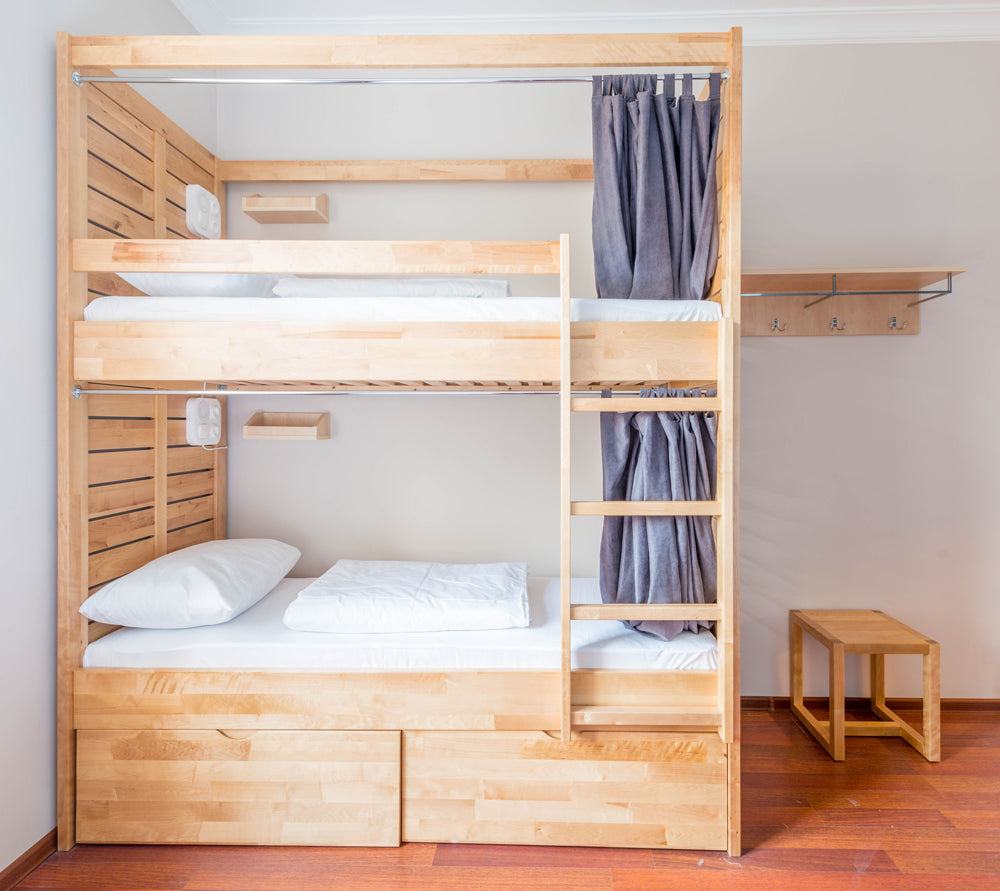 Curtain Bunk Bed With Storage